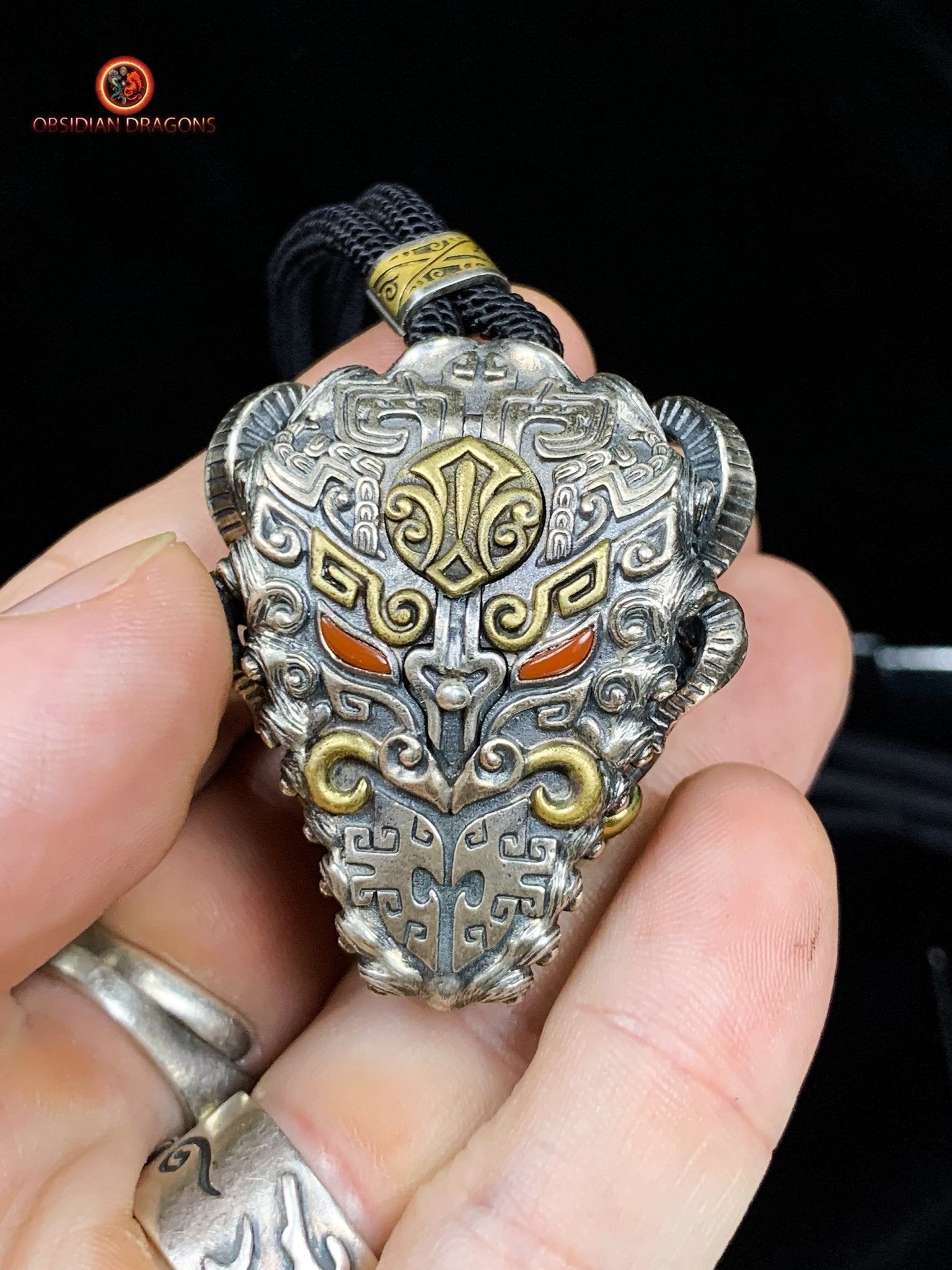 Pendentif Dragon d'Opale - Clochette Taoïste Contre le Mal | obsidian dragons