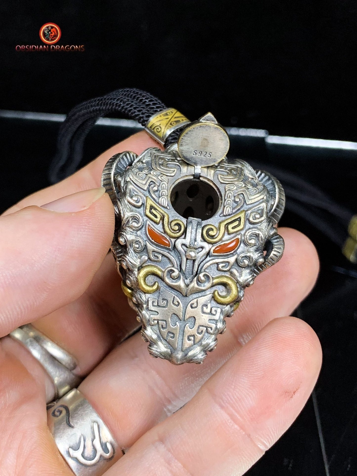 Pendentif Dragon d'Opale - Clochette Taoïste Contre le Mal | obsidian dragons