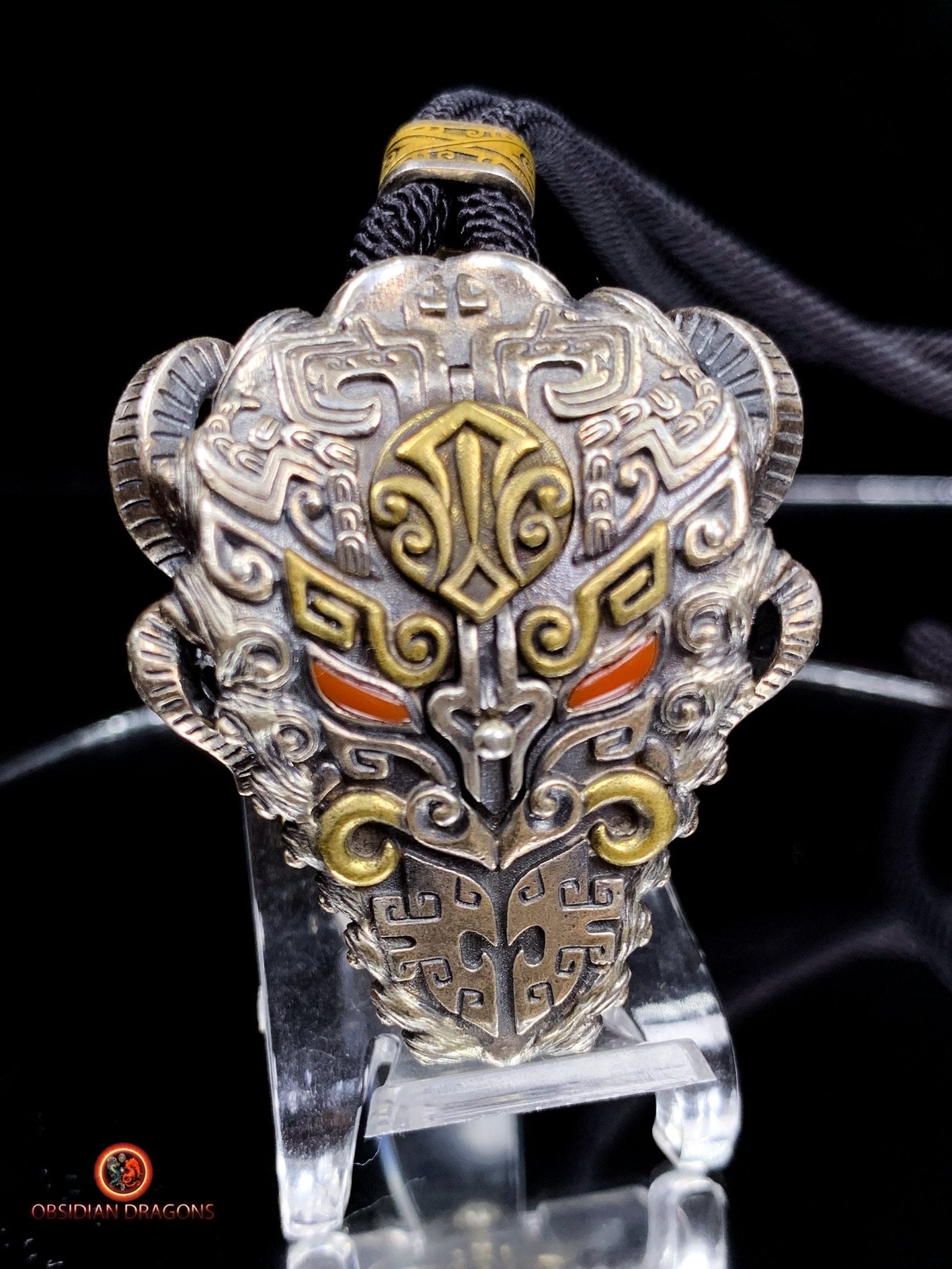 Pendentif Dragon d'Opale - Clochette Taoïste Contre le Mal | obsidian dragons