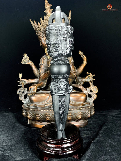 Phurba en obsidienne naturelle - Dague du bouddhisme tantrique | obsidian dragons