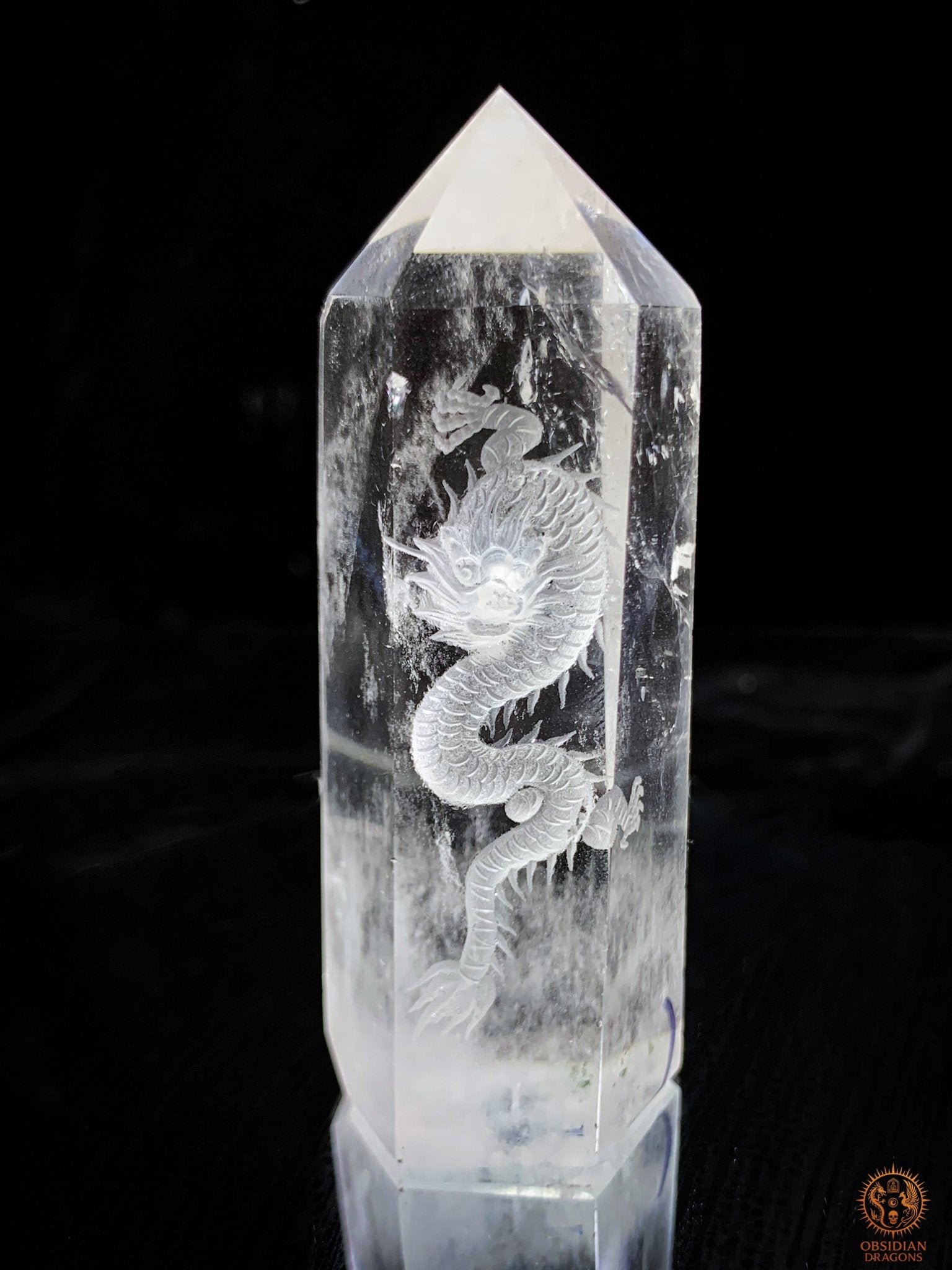 Pointe de Cristal de Roche Dragon – Glyptique – Intaille | obsidian dragons
