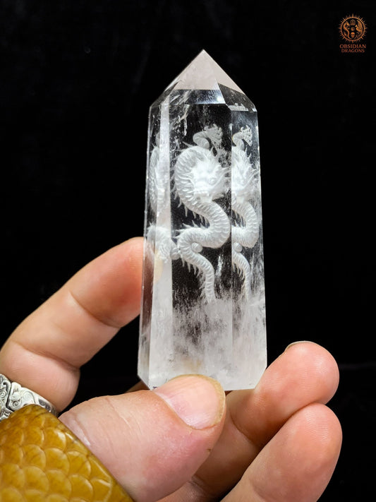 Pointe de Cristal de Roche Dragon – Glyptique – Intaille | obsidian dragons