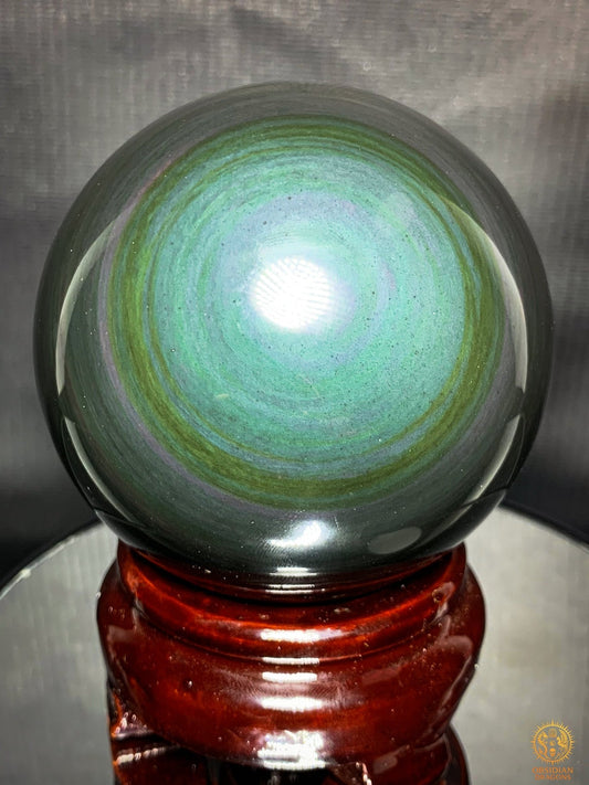 Sphère en Obsidienne Œil Céleste - Diamètre 8.44cm - 0.733kg | obsidian dragons