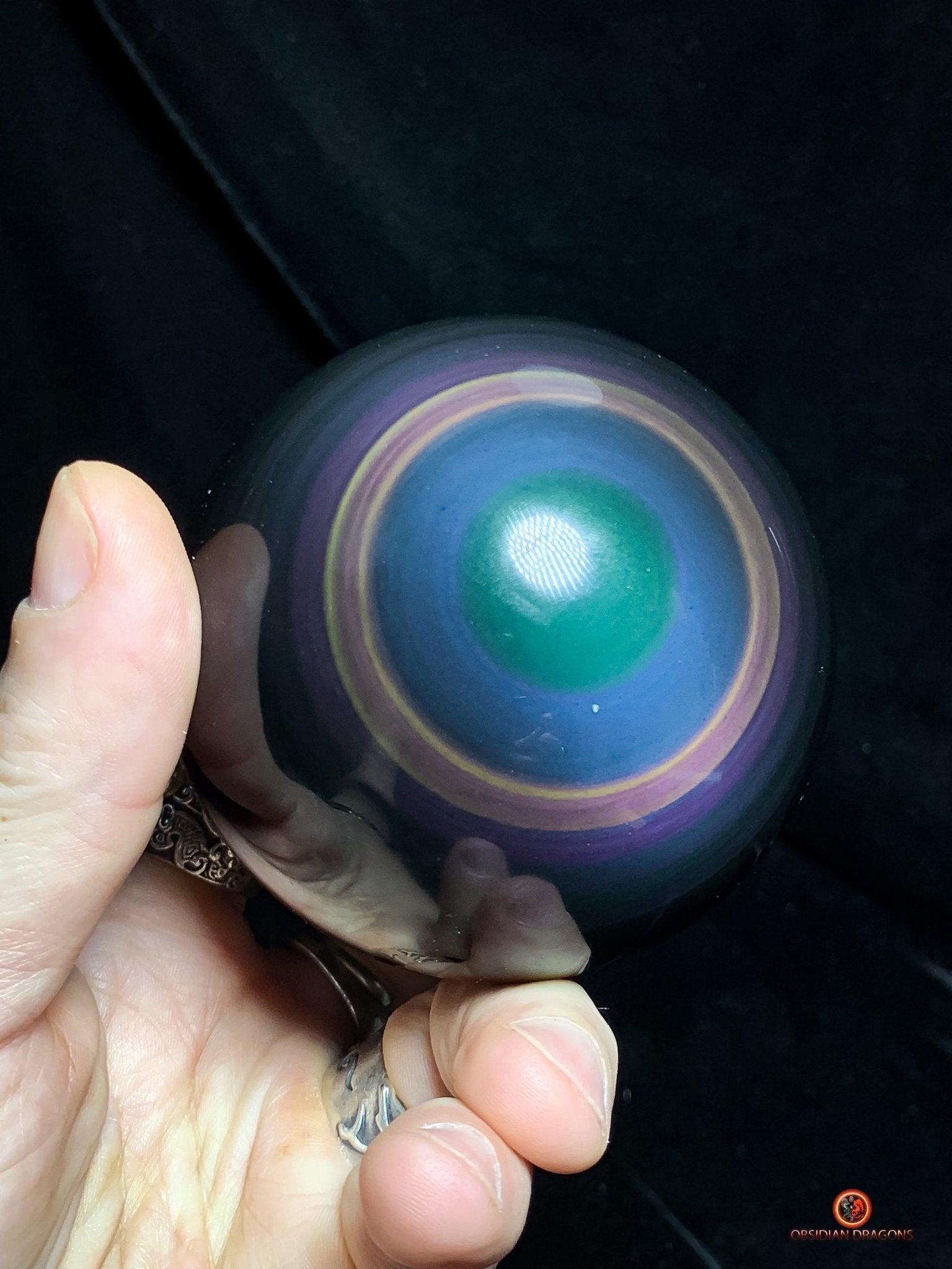 Sphère en Obsidienne œil Céleste- Qualité Rare et Exceptionnelle | obsidian dragons