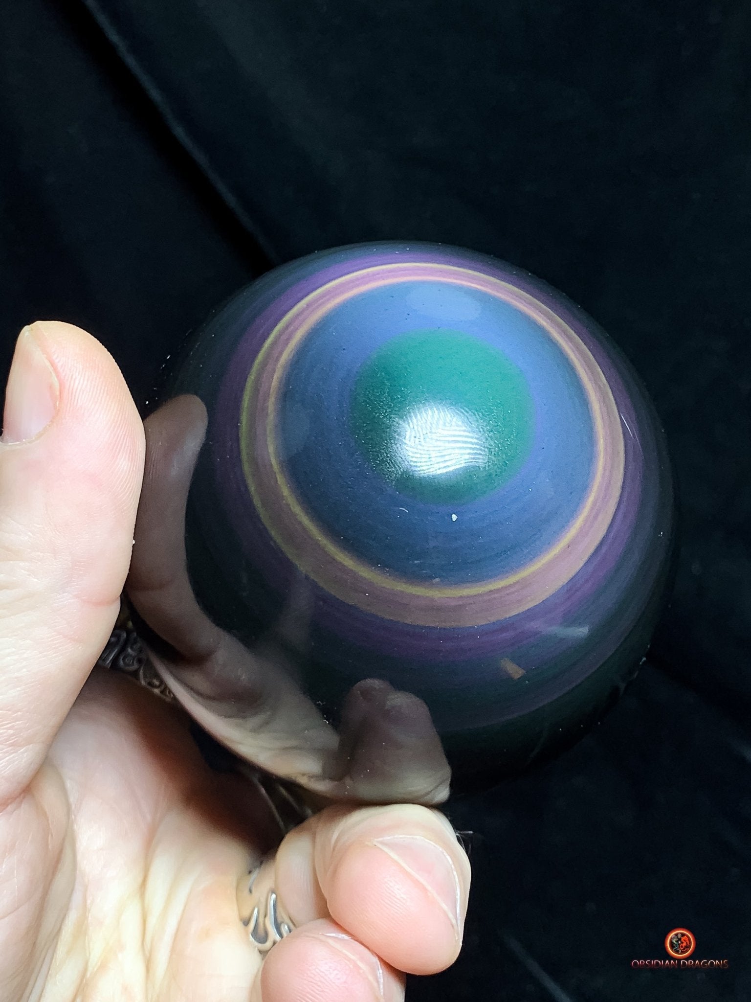 Sphère en Obsidienne œil Céleste- Qualité Rare et Exceptionnelle | obsidian dragons