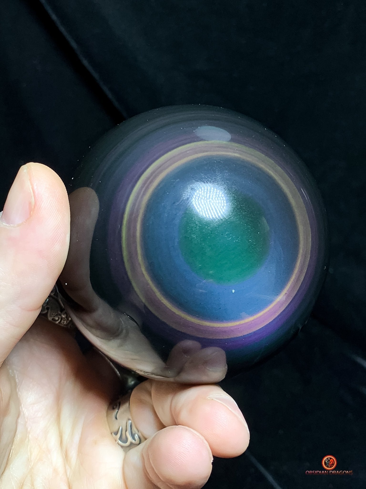 Sphère en Obsidienne œil Céleste- Qualité Rare et Exceptionnelle | obsidian dragons
