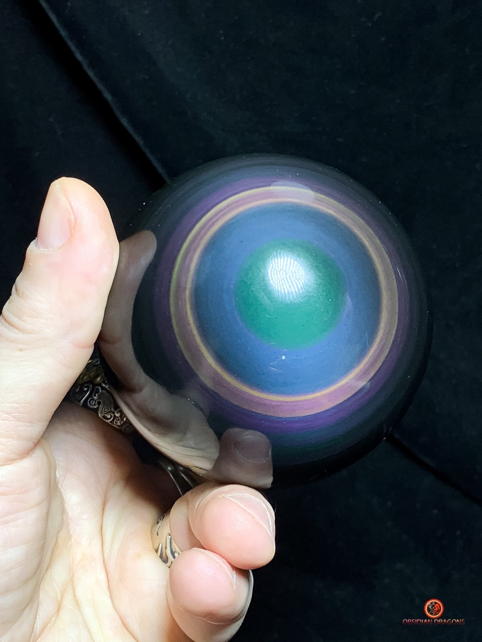 Sphère en Obsidienne œil Céleste- Qualité Rare et Exceptionnelle | obsidian dragons