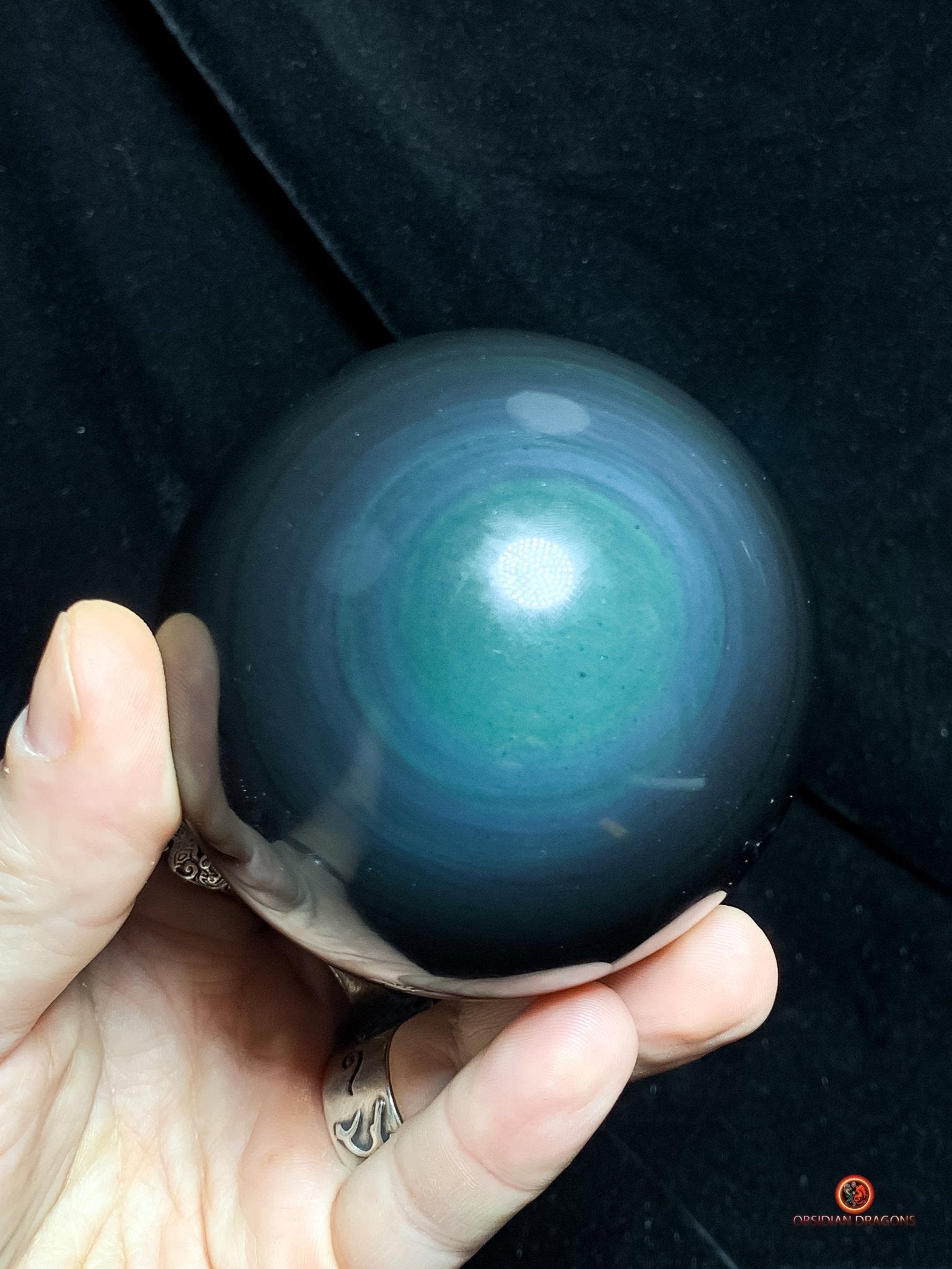 Sphère en Obsidienne œil Céleste- Qualité Rare et Exceptionnelle | obsidian dragons