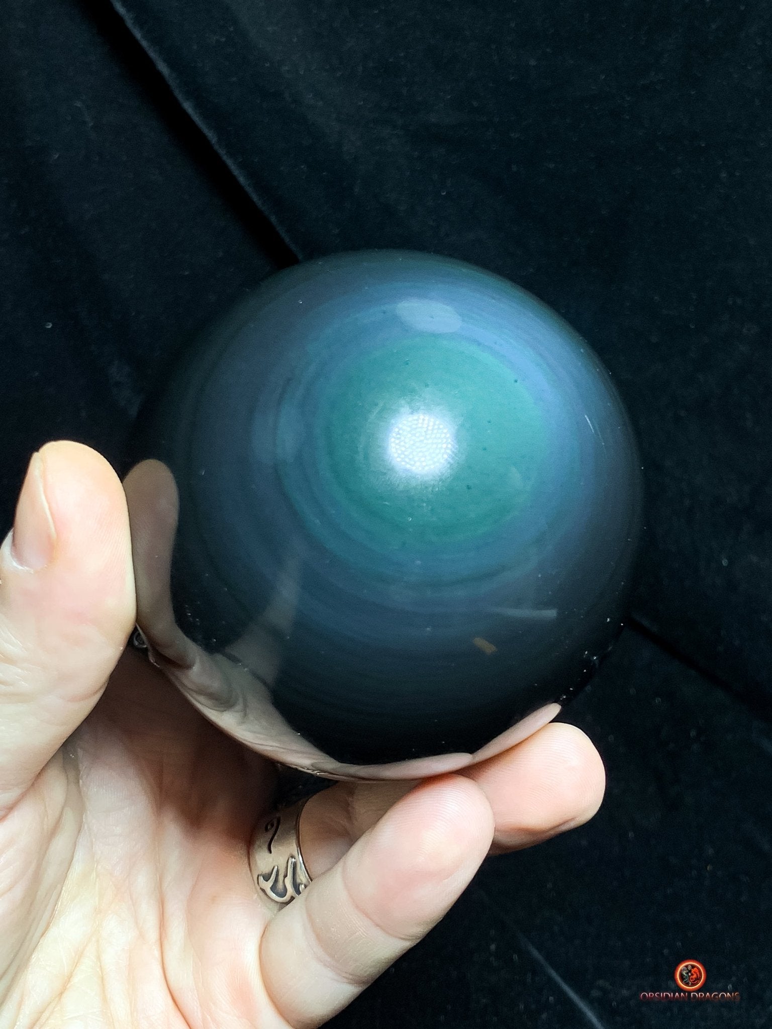 Sphère en Obsidienne œil Céleste- Qualité Rare et Exceptionnelle | obsidian dragons