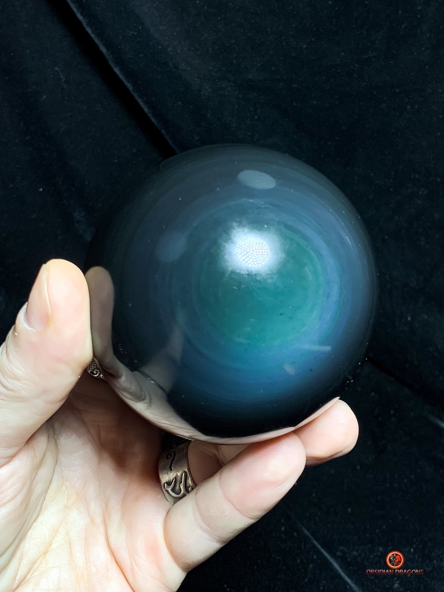 Sphère en Obsidienne œil Céleste- Qualité Rare et Exceptionnelle | obsidian dragons