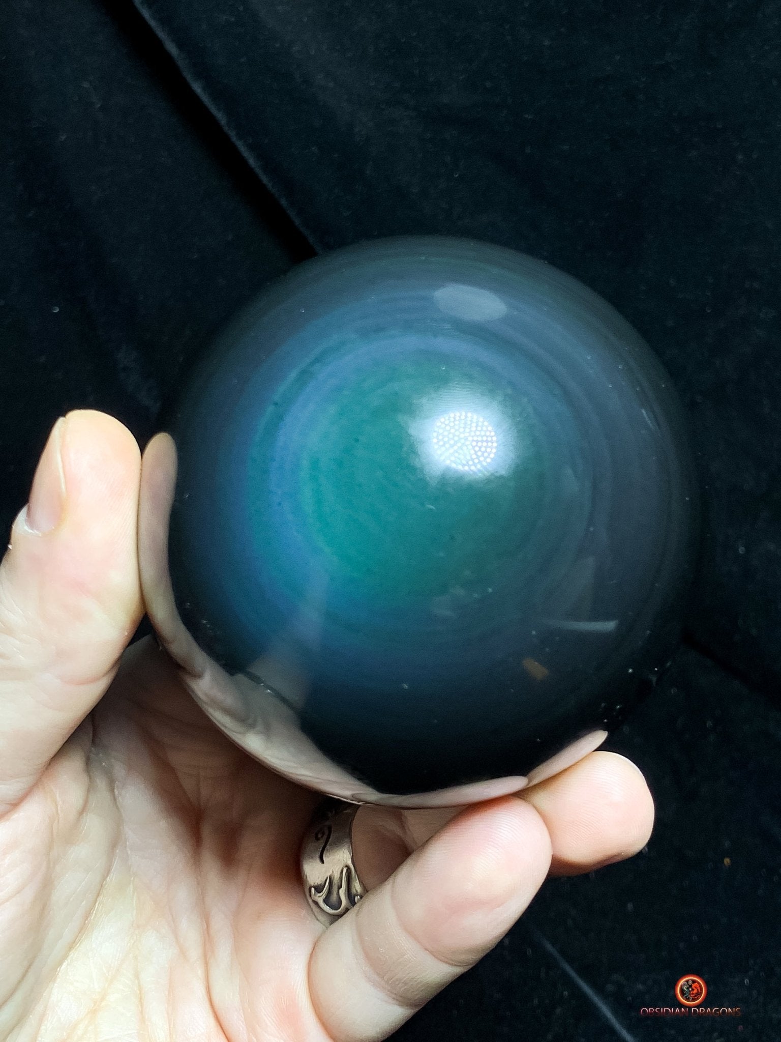 Sphère en Obsidienne œil Céleste- Qualité Rare et Exceptionnelle | obsidian dragons