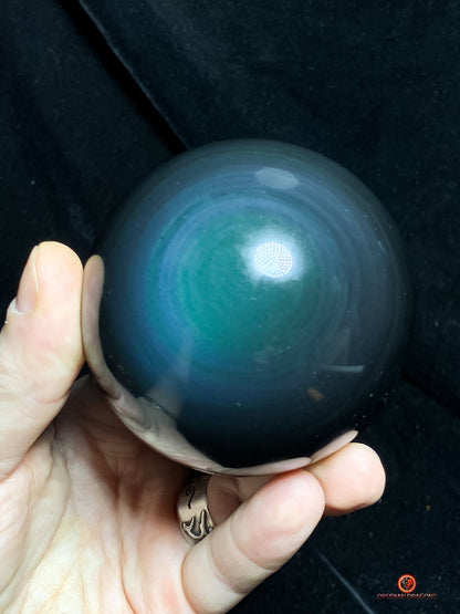 Sphère en Obsidienne œil Céleste- Qualité Rare et Exceptionnelle | obsidian dragons