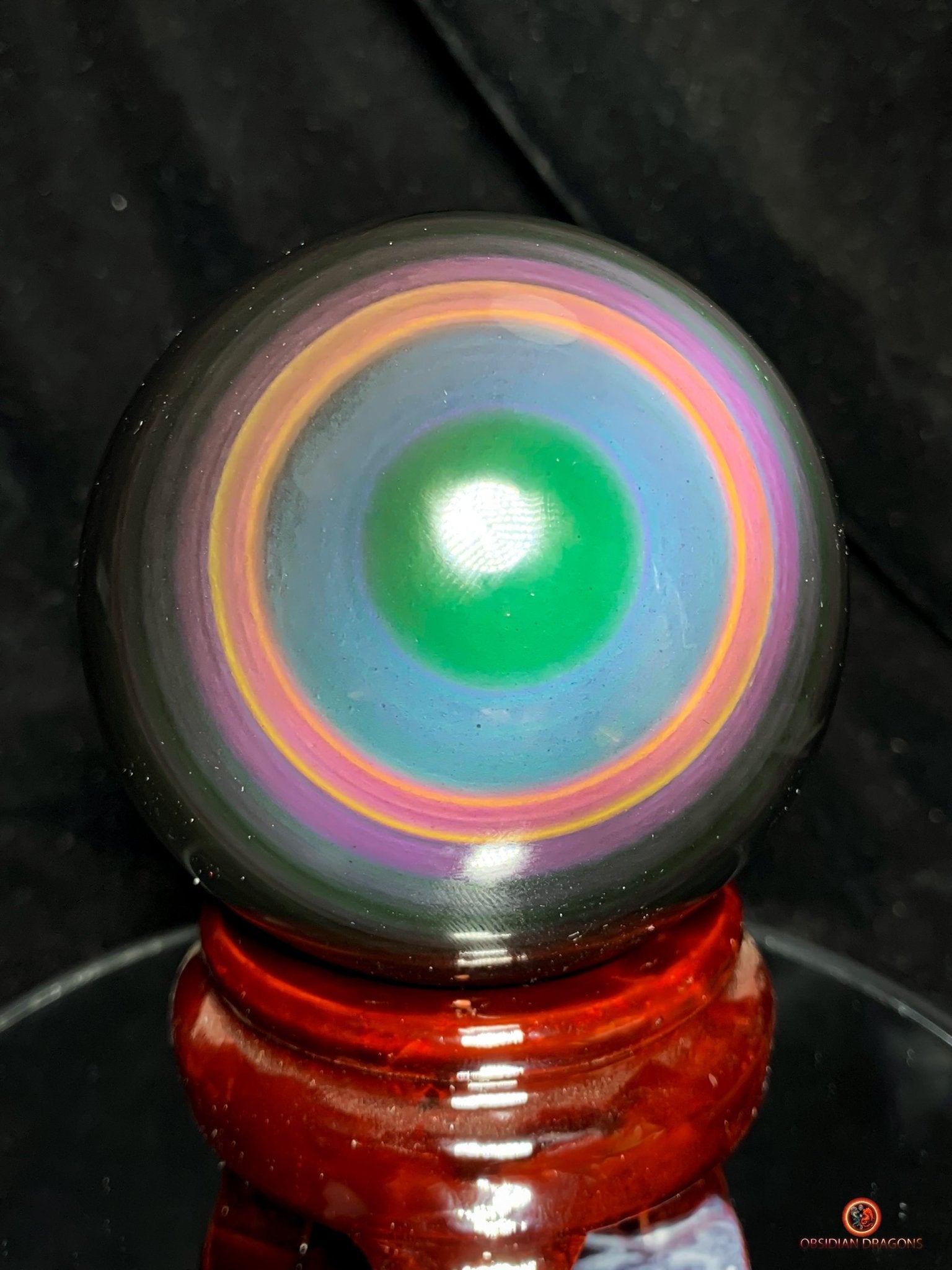 Sphère en Obsidienne œil Céleste- Qualité Rare et Exceptionnelle | obsidian dragons