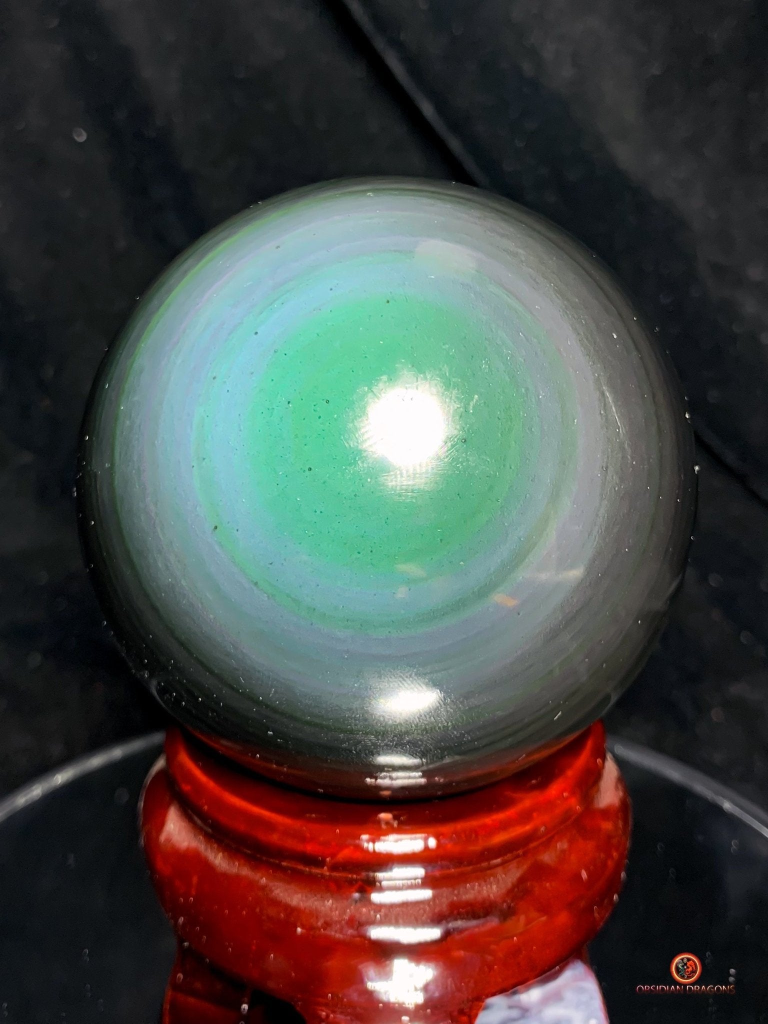 Sphère en Obsidienne œil Céleste- Qualité Rare et Exceptionnelle | obsidian dragons