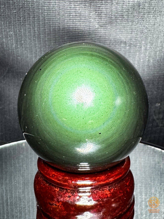 Sphère en obsidienne œil céleste naturelle – 5,41 cm | obsidian dragons