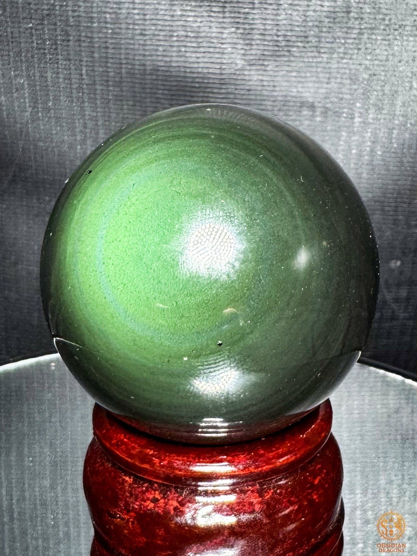 Sphère en obsidienne œil céleste naturelle – 5,41 cm | obsidian dragons