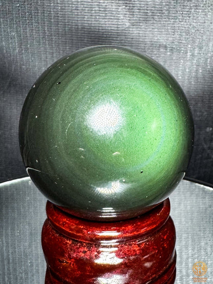 Sphère en obsidienne œil céleste naturelle – 5,41 cm | obsidian dragons