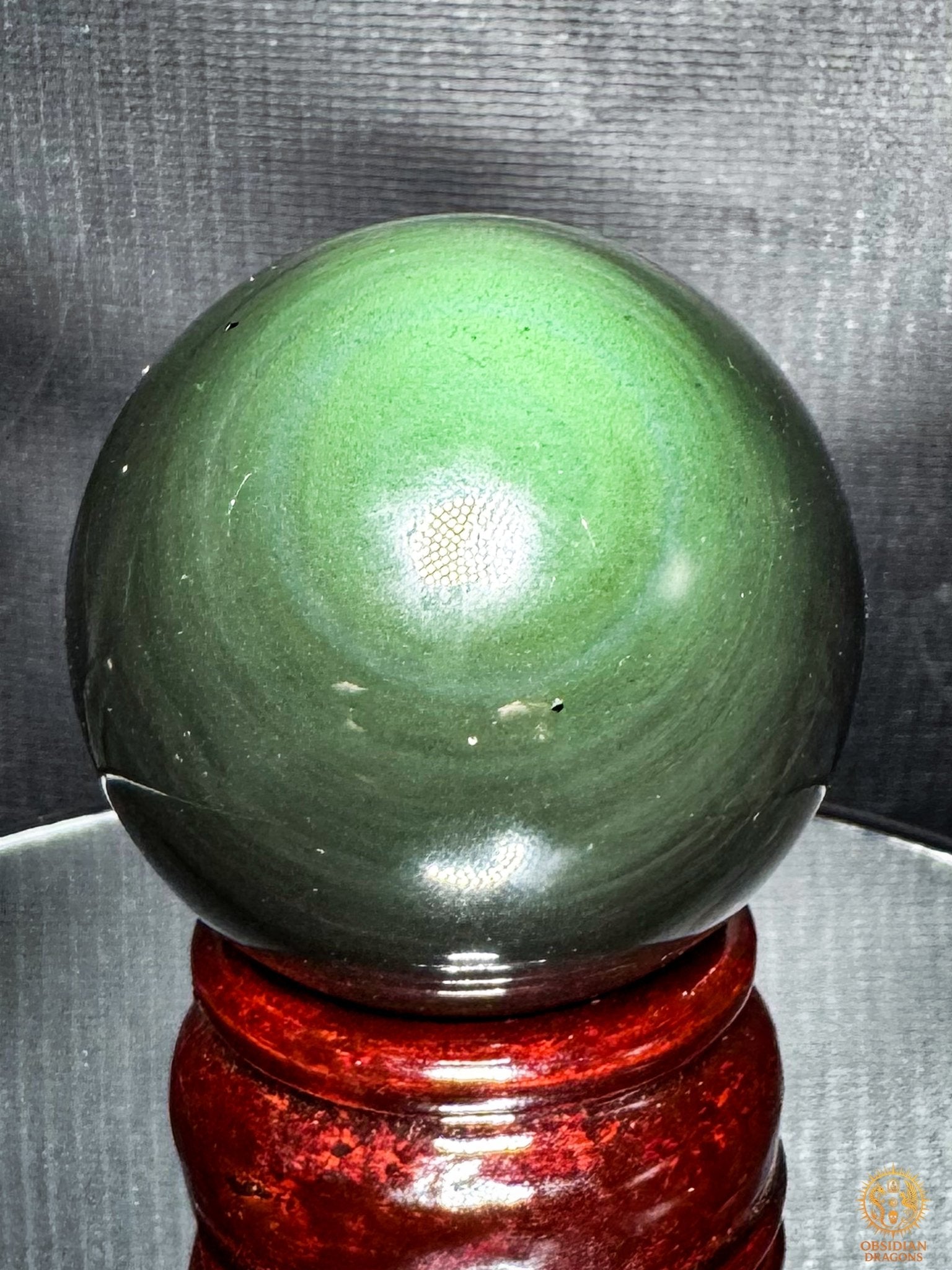 Sphère en obsidienne œil céleste naturelle – 5,41 cm | obsidian dragons