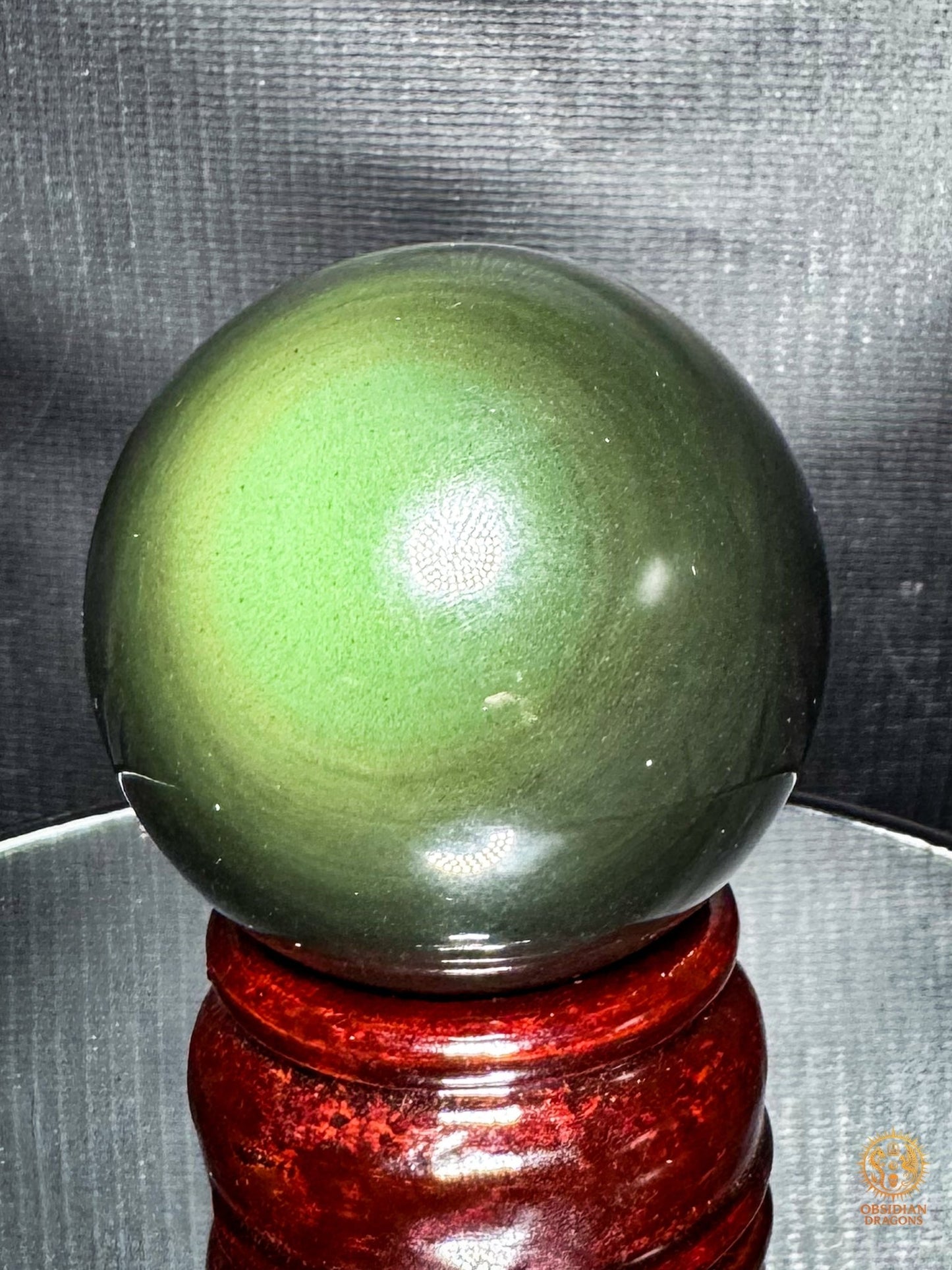 Sphère en obsidienne œil céleste naturelle – 5,41 cm | obsidian dragons