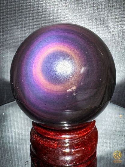 Sphère en obsidienne œil céleste exceptionnelle– Spécimen rare | obsidian dragons