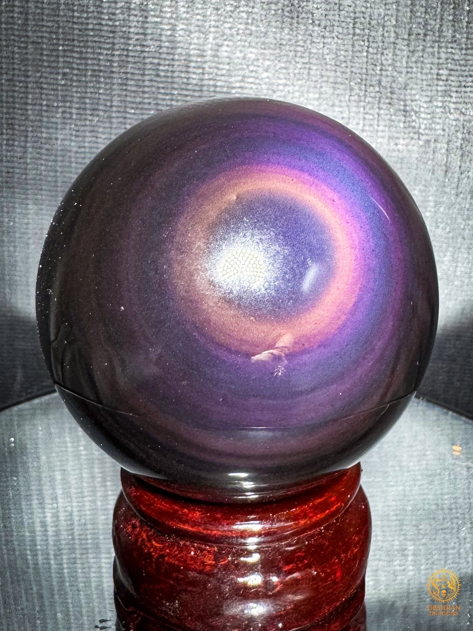 Sphère en obsidienne œil céleste exceptionnelle– Spécimen rare | obsidian dragons