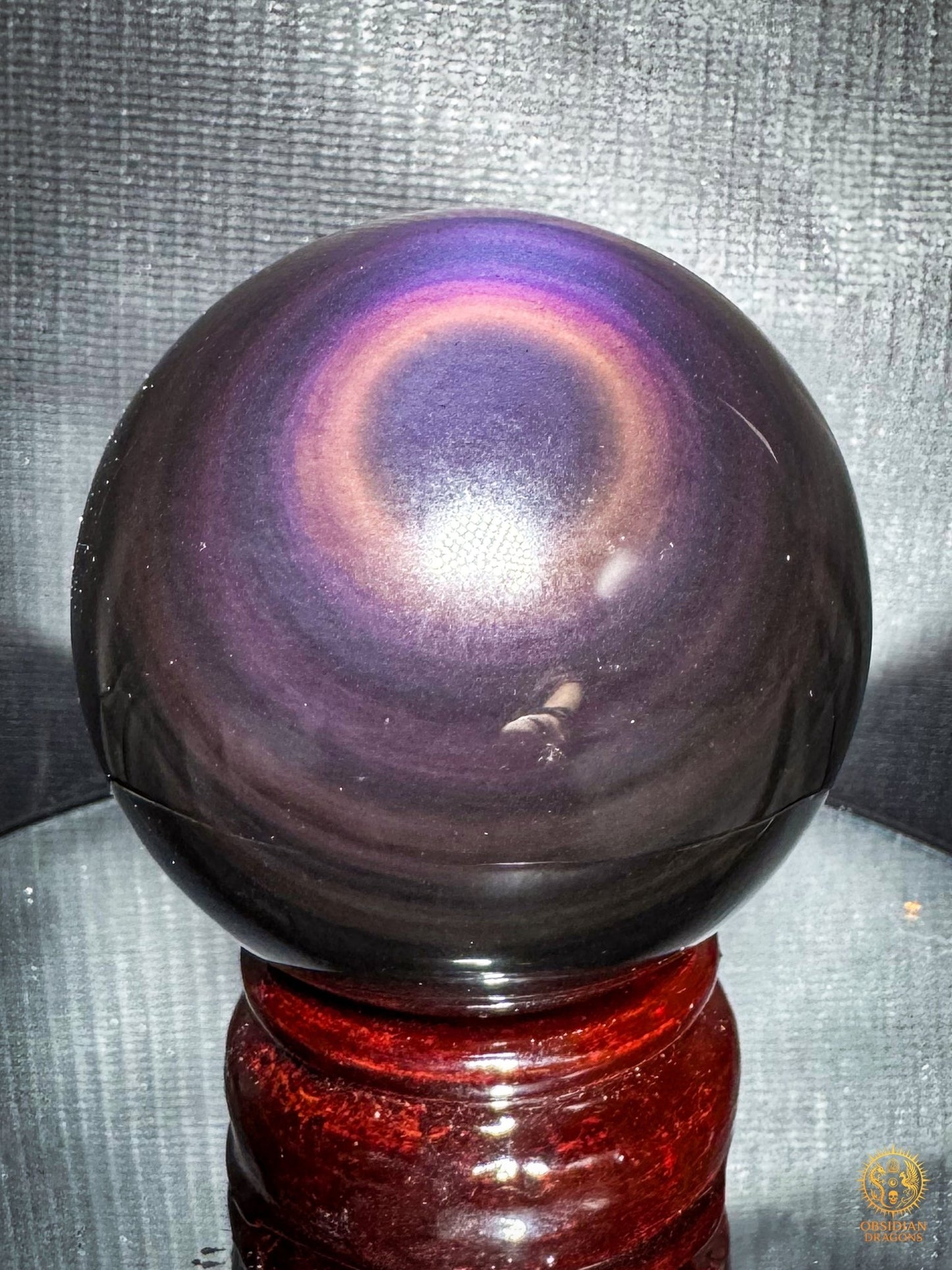Sphère en obsidienne œil céleste exceptionnelle– Spécimen rare | obsidian dragons