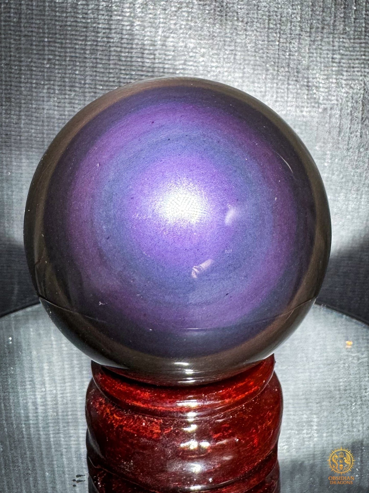 Sphère en obsidienne œil céleste exceptionnelle– Spécimen rare | obsidian dragons