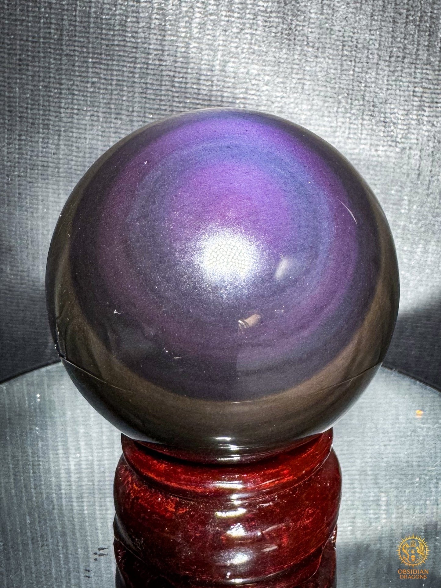 Sphère en obsidienne œil céleste exceptionnelle– Spécimen rare