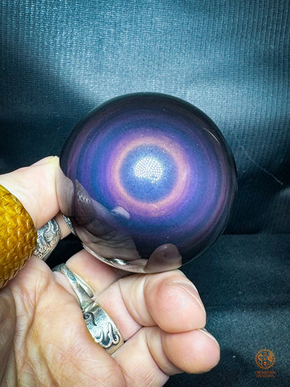 Sphère en obsidienne œil céleste exceptionnelle– Spécimen rare | obsidian dragons