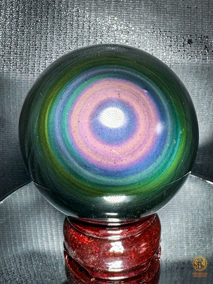 Sphère en obsidienne œil céleste rare – Qualité collection | obsidian dragons