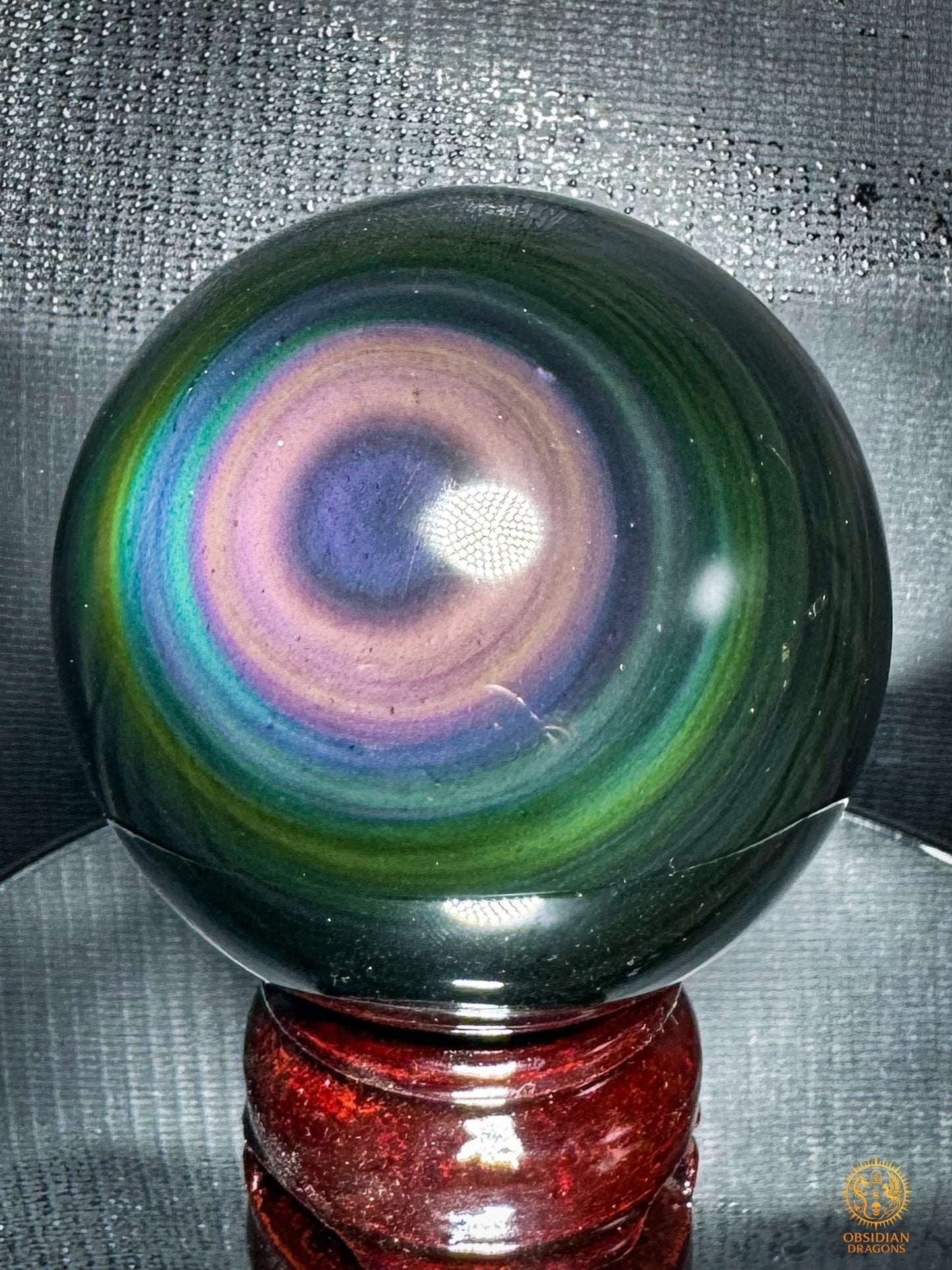 Sphère en obsidienne œil céleste rare – Qualité collection | obsidian dragons