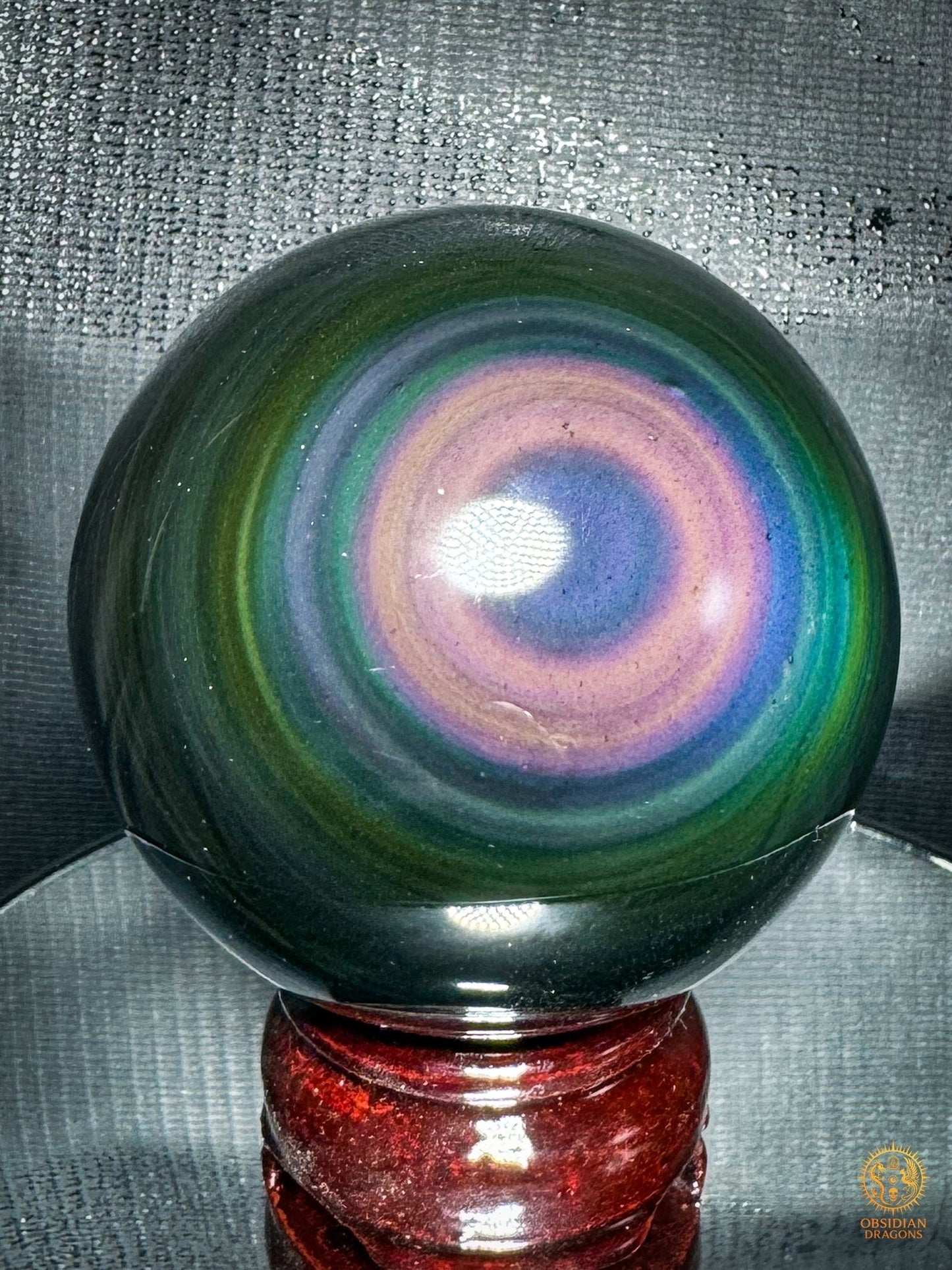 Sphère en obsidienne œil céleste rare – Qualité collection | obsidian dragons