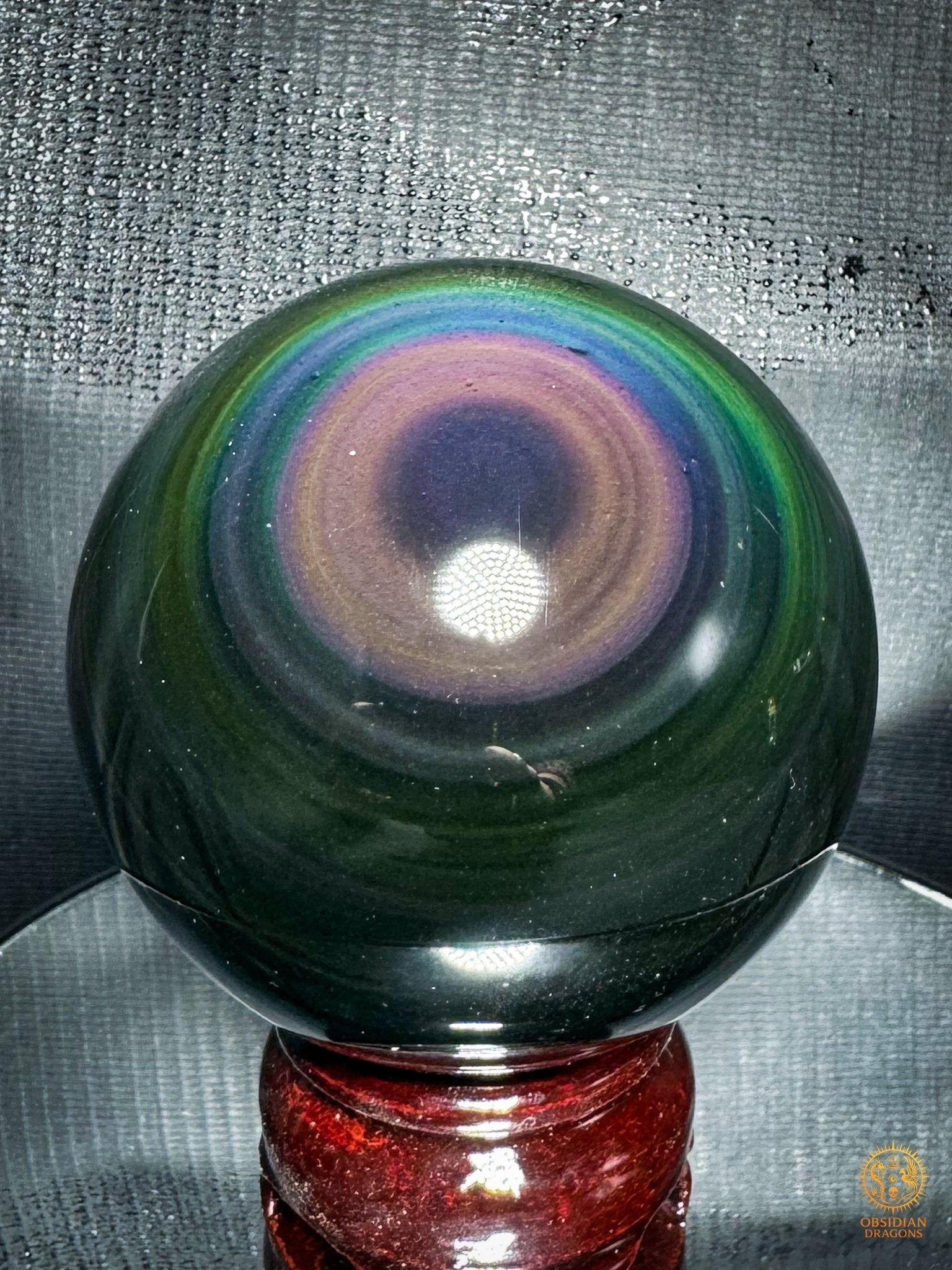 Sphère en obsidienne œil céleste rare – Qualité collection | obsidian dragons