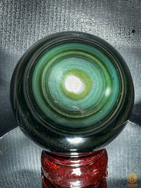 Sphère en obsidienne œil céleste rare – Qualité collection | obsidian dragons