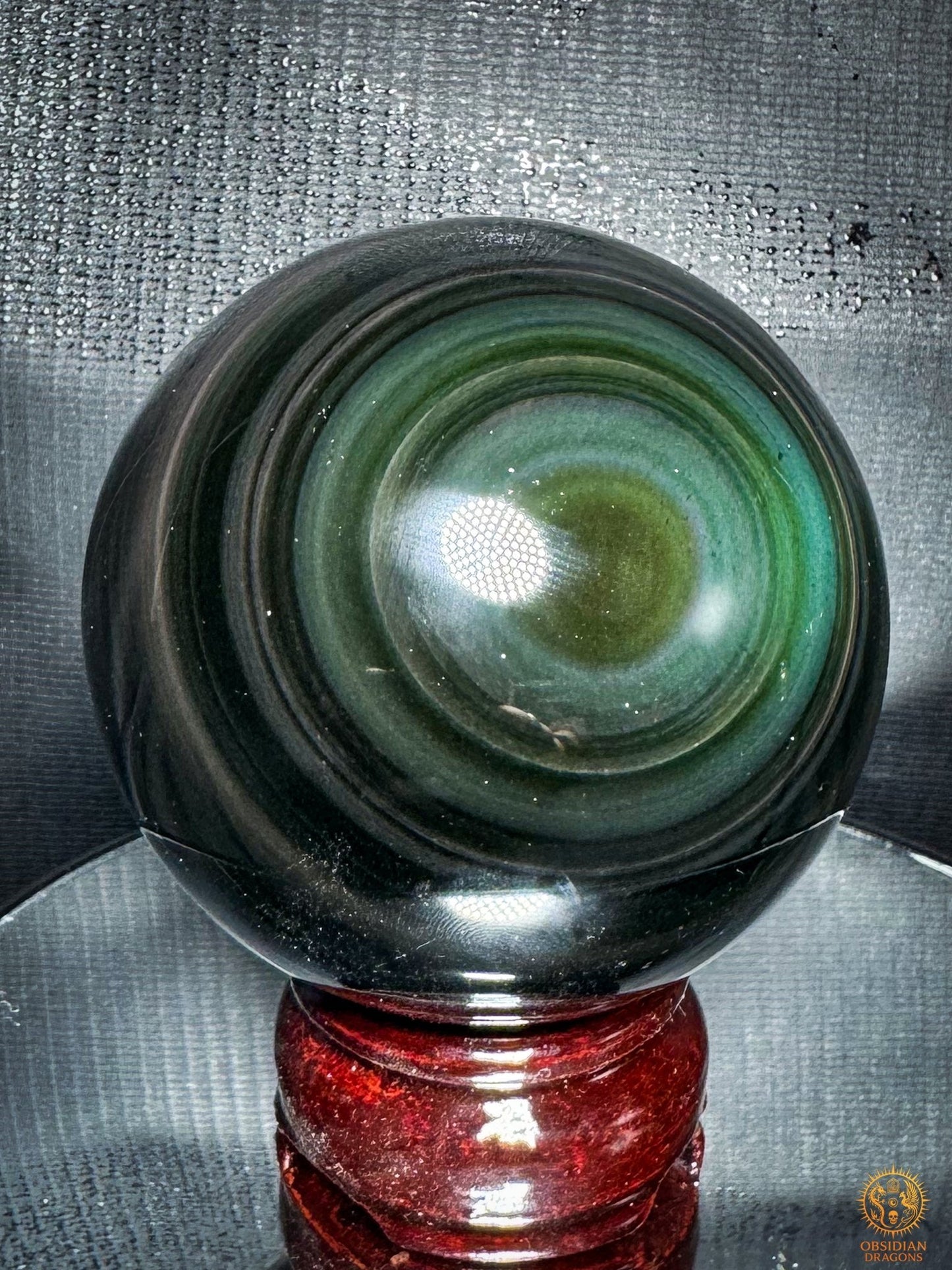 Sphère en obsidienne œil céleste rare – Qualité collection | obsidian dragons