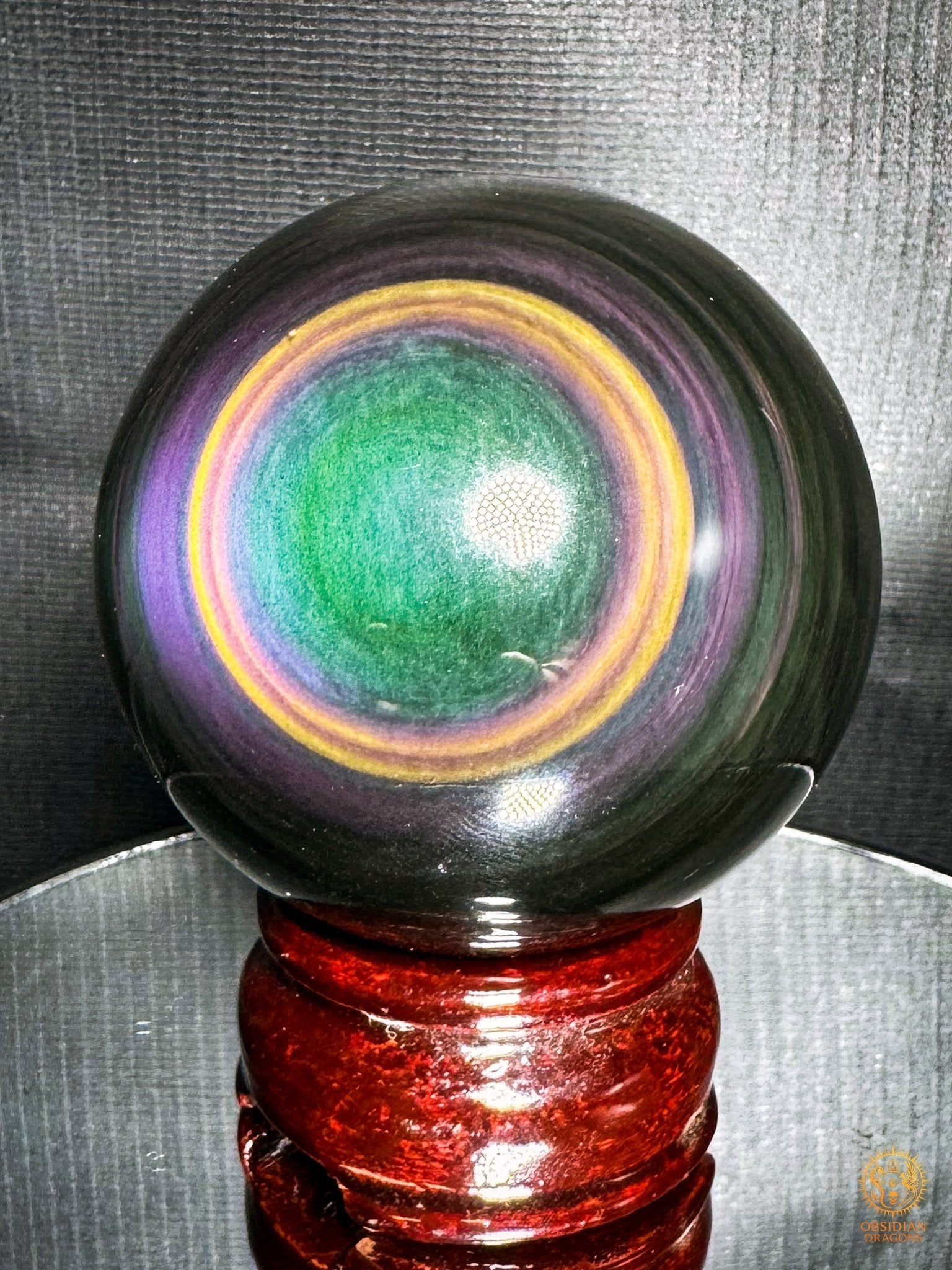Sphère en obsidienne œil céleste rare - Qualité premium | obsidian dragons