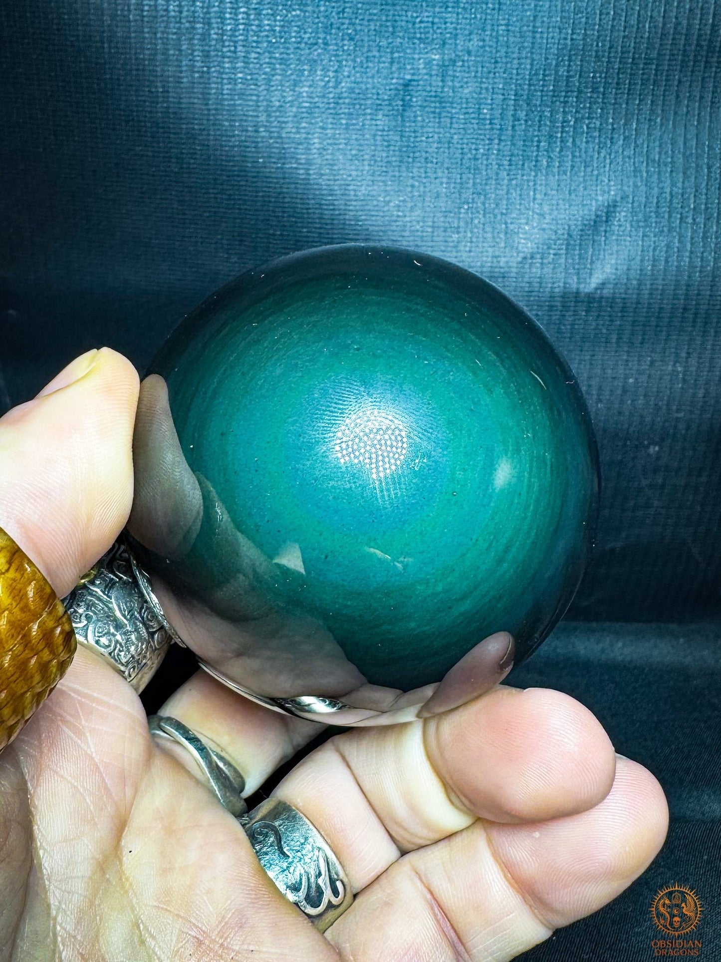 Sphère en obsidienne œil céleste rare - Qualité premium | obsidian dragons