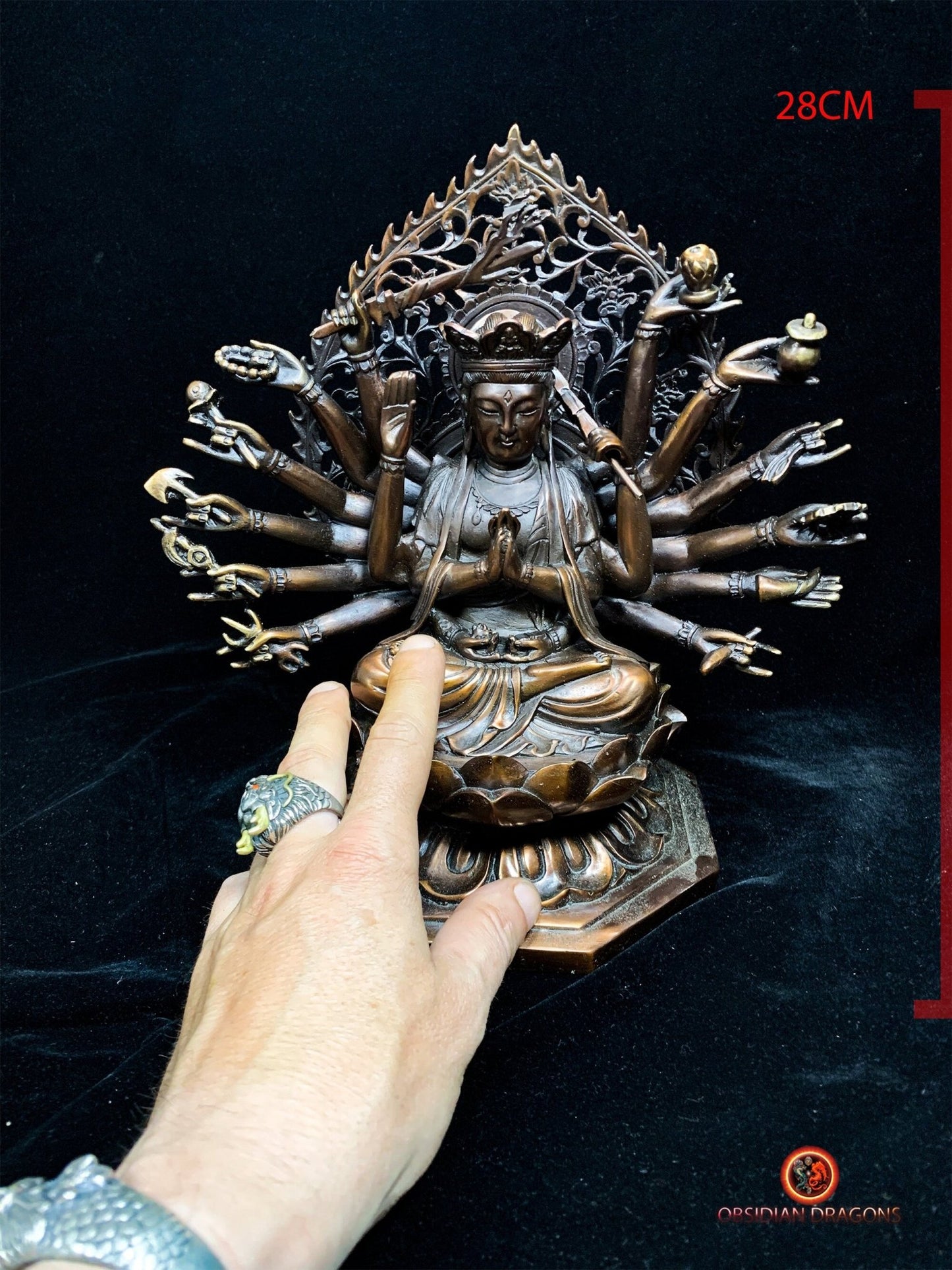 statue de Chenrezig à 1000 Bras en Bronze - Compassion Ultime | obsidian dragons