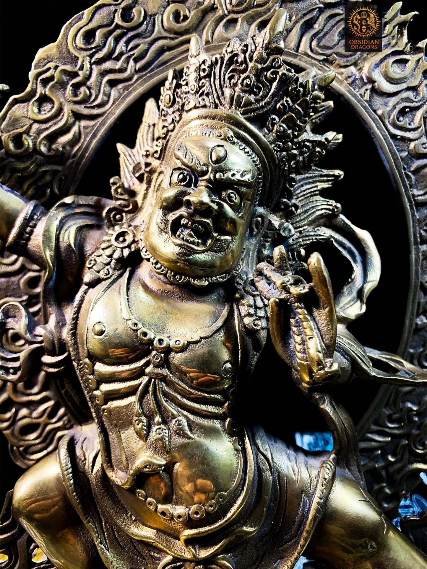 Statue de Vajrapani en Bronze – Dharmapala Bouddhisme Vajrayana | obsidian dragons