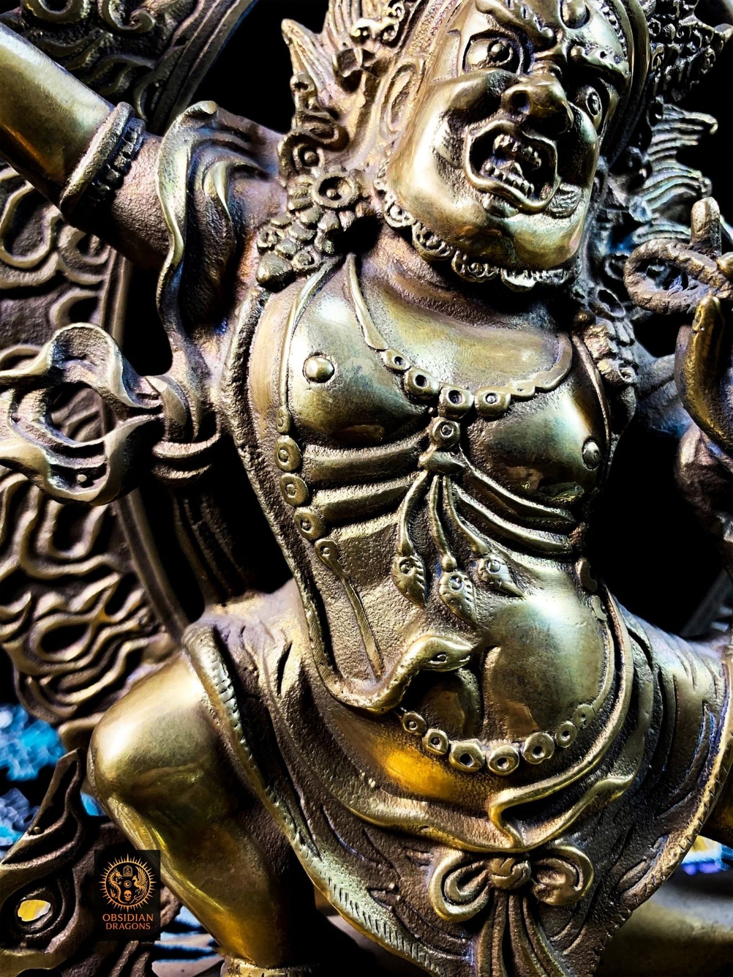 Statue de Vajrapani en Bronze – Dharmapala Bouddhisme Vajrayana | obsidian dragons