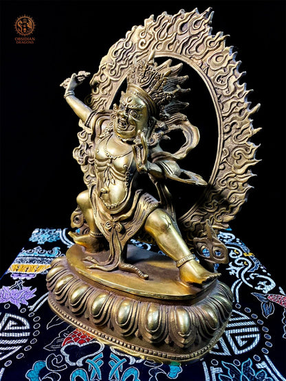 Statue de Vajrapani en Bronze – Dharmapala Bouddhisme Vajrayana | obsidian dragons