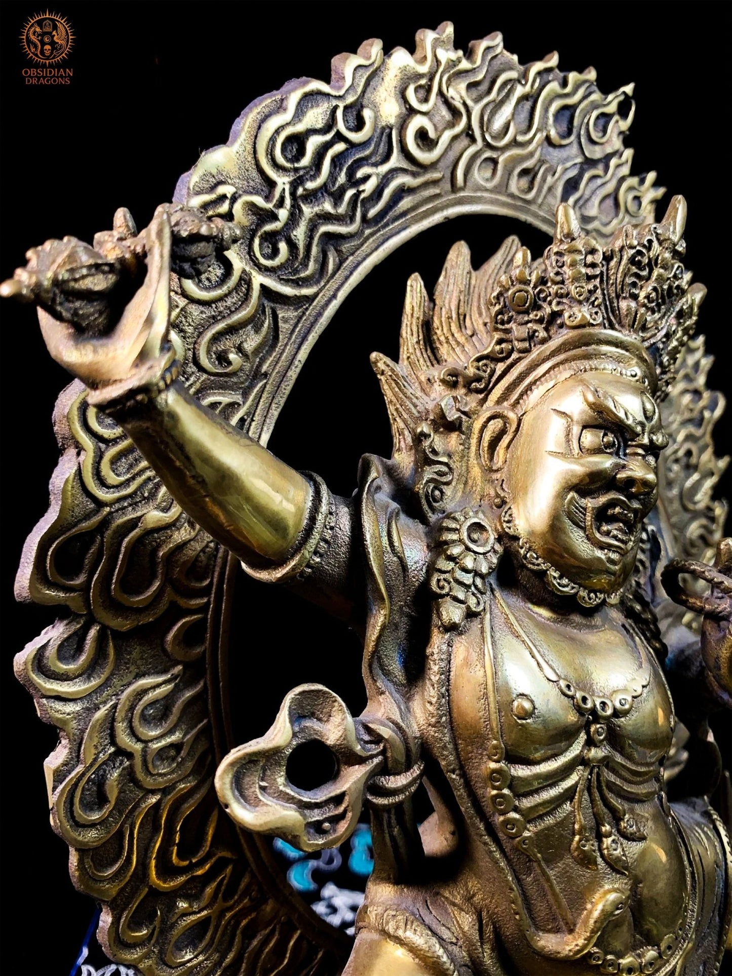 Statue de Vajrapani en Bronze – Dharmapala Bouddhisme Vajrayana | obsidian dragons