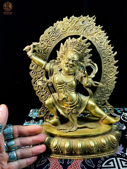 Statue de Vajrapani en Bronze – Dharmapala Bouddhisme Vajrayana | obsidian dragons