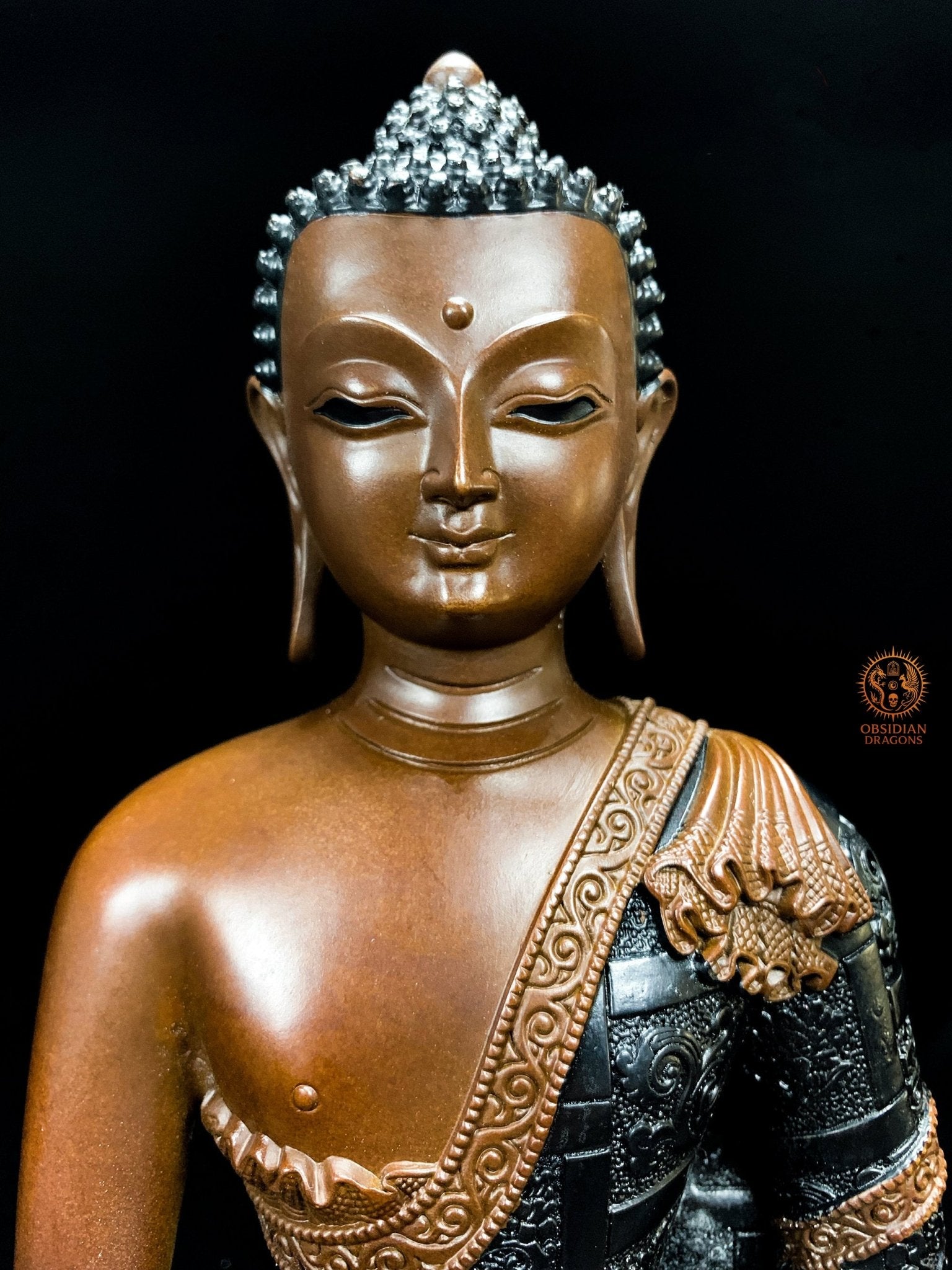 Statue du Bouddha Médecine en Bronze – Chef-d’Œuvre Tibétain | obsidian dragons