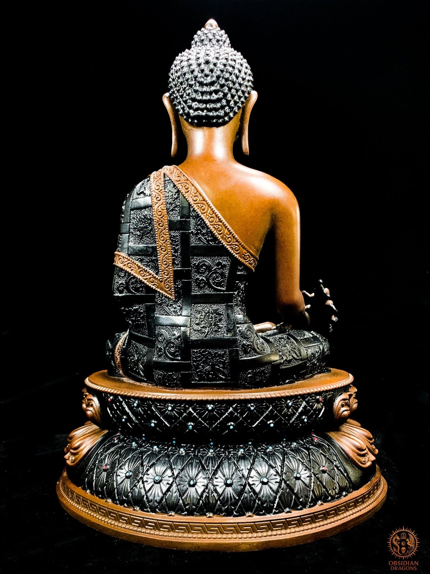 Statue du Bouddha Médecine en Bronze – Chef-d’Œuvre Tibétain | obsidian dragons