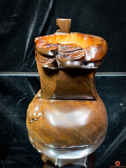 Statuette Bouddha Acala – Quartz Fumé – Rare et Unique