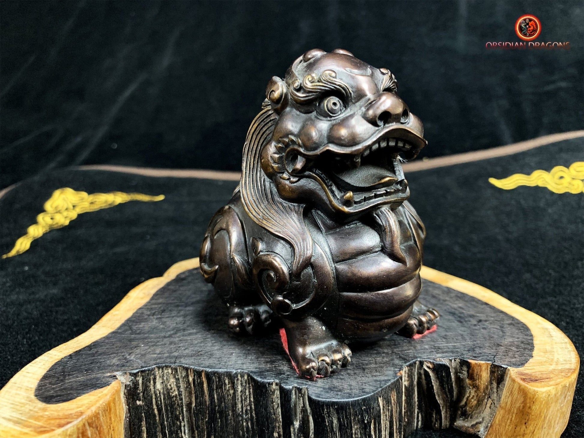 Statuette Pixiu en Bronze - Protection Feng Shui | obsidian dragons