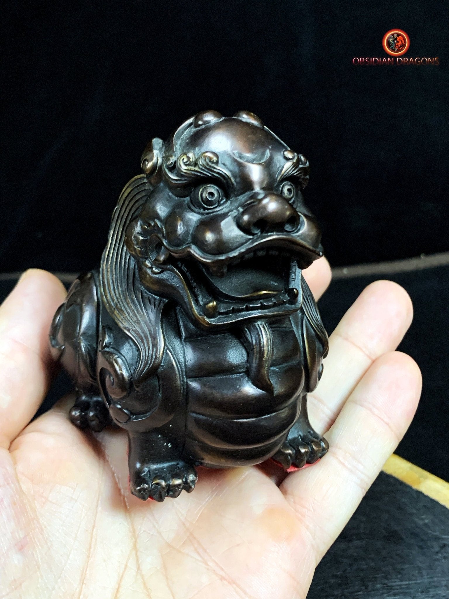 Statuette Pixiu en Bronze - Protection Feng Shui | obsidian dragons