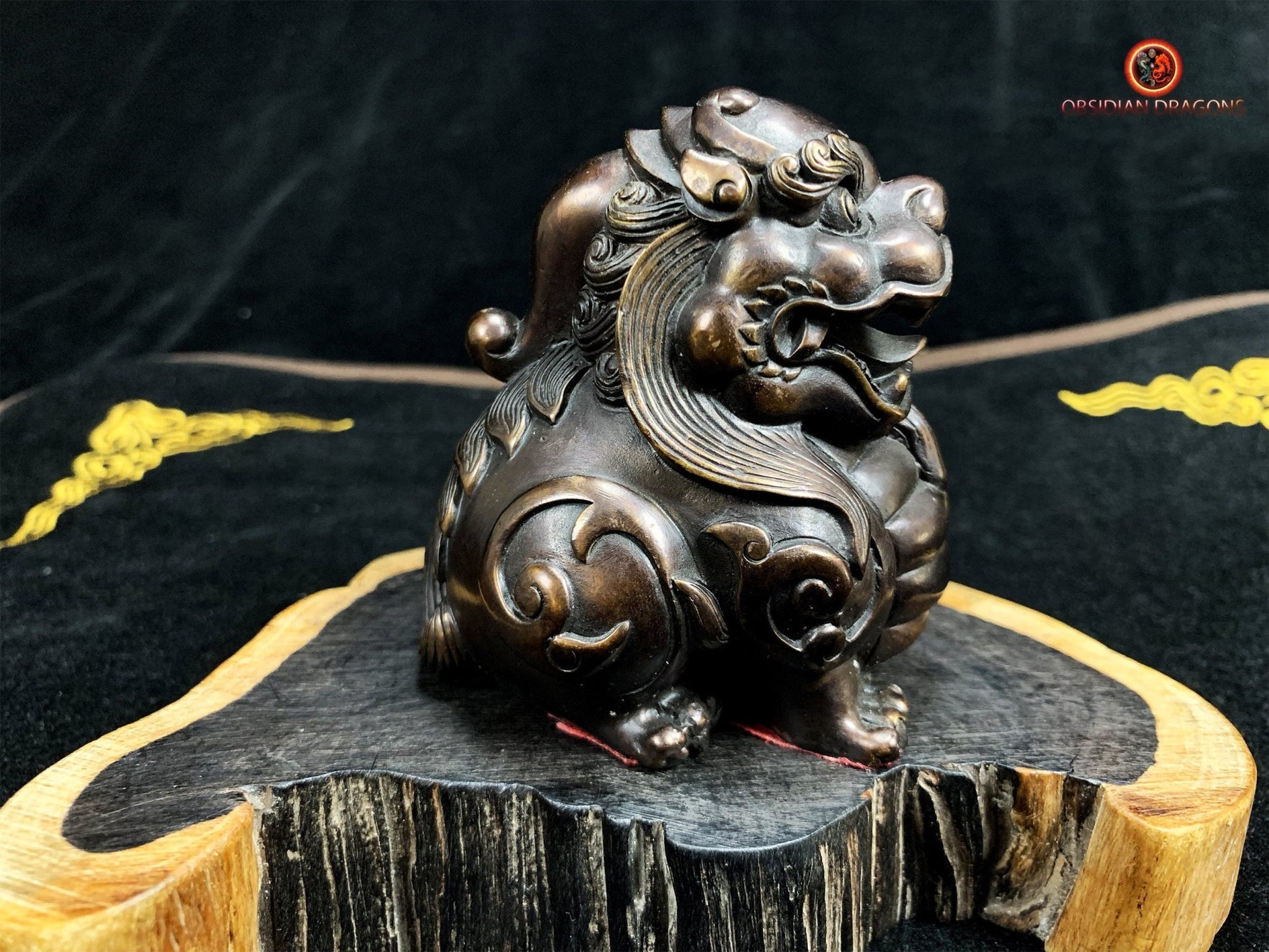 Statuette Pixiu en Bronze - Protection Feng Shui | obsidian dragons