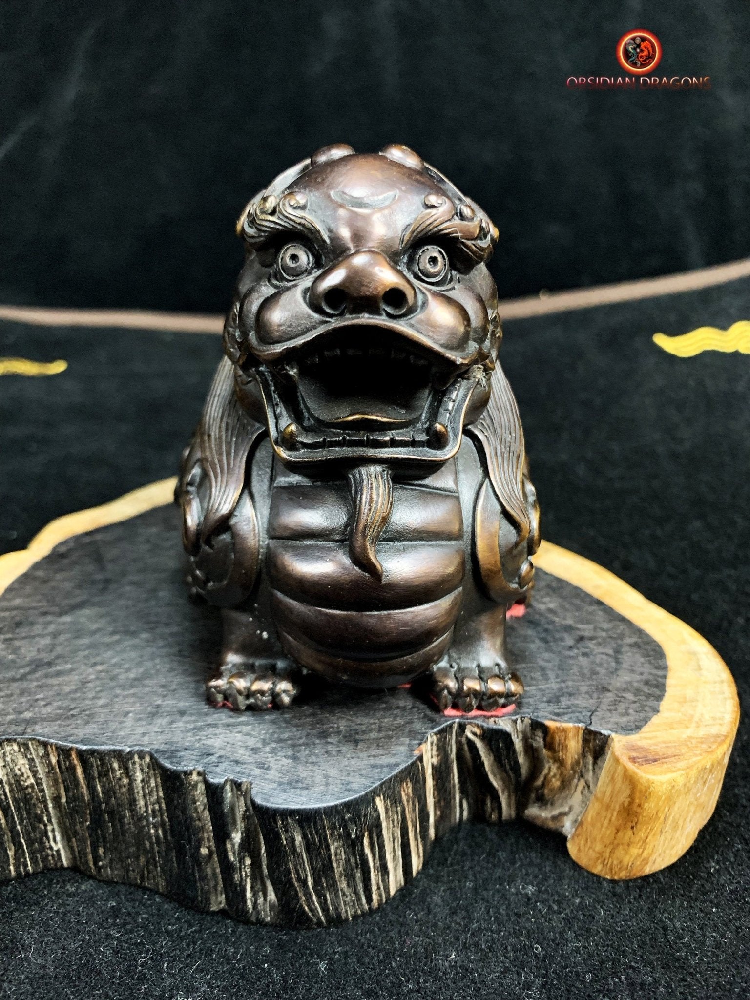 Statuette Pixiu en Bronze - Protection Feng Shui | obsidian dragons